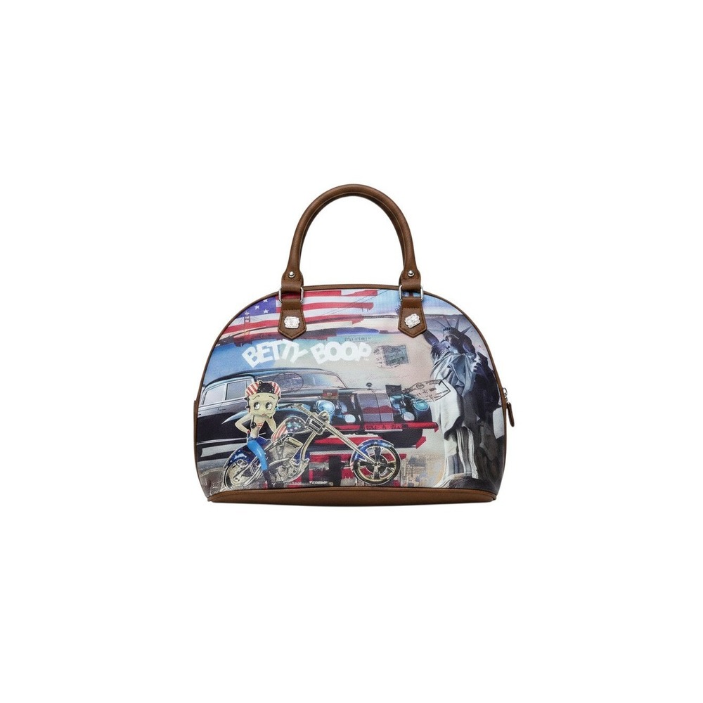 Betty Boop Satchel Bag Womens Medium Multicolor Excellent Americana Motorcycle